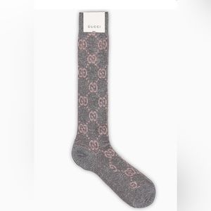 Gucci Sparkle Silver and Pink Socks